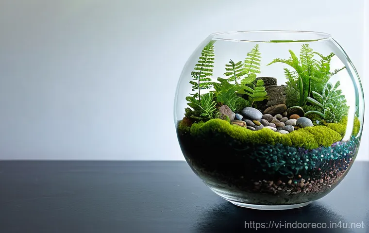 지속 가능한 실내 생태계 - **Prompt:** A serene and brightly lit indoor scene, showcasing a young adult (wearing casual, clean ...